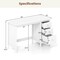 Costway Computer Desk Study Writing Desk Home Office Workstation with 3 Drawers White/Black/Brown